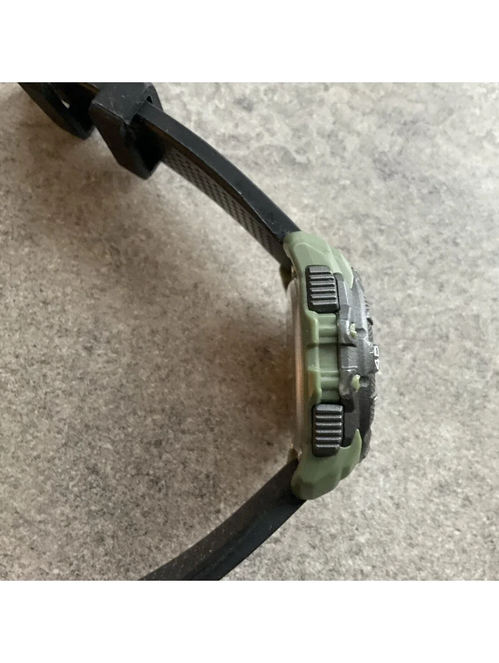 Armitron Pro Sport Digital Mens Watch 43mm Army Green Case Chronograph/Alarm A14